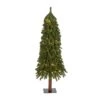 Nearly Natural 4-ft Grand Alpine Artificial Christmas Tree With 100 Clear Lights And 361 Bendable Branches On Natural Trunk Green