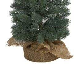 HomPlanti 4 Feet Green Pine Artificial Christmas Tree With 70 Warm White Lights Set In A Burlap Base -Sunnydaze Decor Shop 979e41b921454420b01128ffdb323019