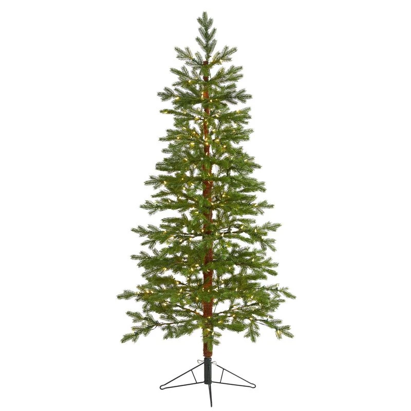 Nearly Natural 6.5-ft Fairbanks Fir Artificial Christmas Tree With 250 Clear Warm (Multifunction) LED Lights And 208 Bendable Branches Green 1 Nearly Natural 6.5-ft Fairbanks Fir Artificial Christmas Tree With 250 Clear Warm (Multifunction) LED Lights And 208 Bendable Branches Green