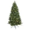 Nearly Natural 6-ft Grand Teton Spruce Flat Back Artificial Christmas Tree With 180 Clear LED Lights And 727 Bendable Branches