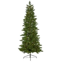 Nearly Natural 7.5-ft Big Sky Spruce Artificial Christmas Tree With 300 Clear Warm (Multifunction) LED Lights And 385 Bendable Branches