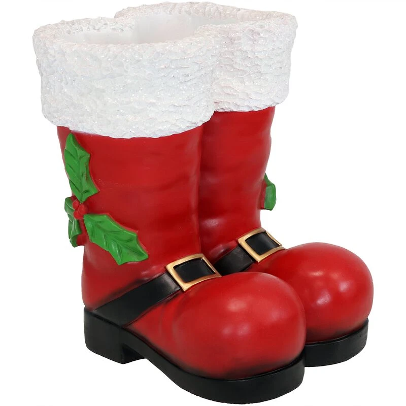 Sunnydaze Decor Sunnydaze Santa Boots Indoor/Outdoor Christmas Statue - 13 In 1 Sunnydaze Decor Sunnydaze Santa Boots Indoor/Outdoor Christmas Statue - 13 In