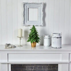 Nearly Natural 16-in Mini Velvet Christmas Artificial Tree In Golden Planter 7 Nearly Natural 16-in Mini Velvet Christmas Artificial Tree In Golden Planter -Sunnydaze Decor Shop a47610640ca24c6ea6d18c491d268a11