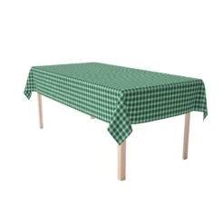 Fabric Textile Products, Inc. Rectangular Tablecloth, 100% Polyester, Christmas Green Plaid Green