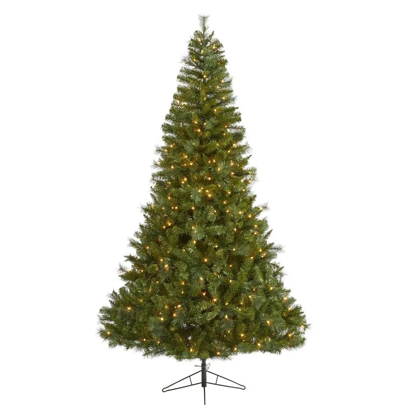 Nearly Natural 7.5-ft Mount Hood Spruce Artificial Christmas Tree With 450 Warm White Lights And 1285 Bendable Branches Green 1 Nearly Natural 7.5-ft Mount Hood Spruce Artificial Christmas Tree With 450 Warm White Lights And 1285 Bendable Branches Green
