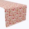 Fabric Textile Products, Inc. Table Runner, 100% Cotton, Cute Christmas Allover Pattern Red