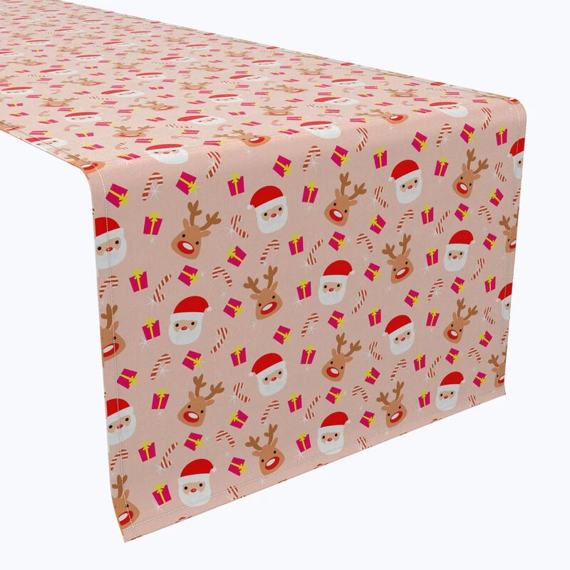 Fabric Textile Products, Inc. Table Runner, 100% Cotton, Cute Christmas Allover Pattern Red 1 Fabric Textile Products, Inc. Table Runner, 100% Cotton, Cute Christmas Allover Pattern Red