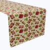 Fabric Textile Products, Inc. Table Runner, 100% Cotton, Retro Christmas Gift Boxes Green