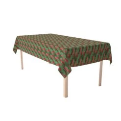Fabric Textile Products, Inc. Rectangular Tablecloth, 100% Cotton, Christmas Tree Patchwork Green