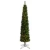 Nearly Natural 8-ft Green Pencil Artificial Christmas Tree With 200 Clear (Multifunction) LED Lights And 402 Bendable Branches
