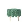 Fabric Textile Products, Inc. Round Tablecloth, 100% Polyester, Christmas Green Plaid Green