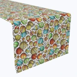 Fabric Textile Products, Inc. Table Runner, 100% Polyester, Christmas Cartoon Celebration Red