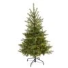Nearly Natural 4-ft North Carolina Spruce Artificial Christmas Tree With 100 Clear Lights And 207 Bendable Branches Green