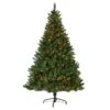 Nearly Natural 7-ft Northern Rocky Spruce Artificial Christmas Tree With 400 Clear Lights And 1330 Bendable Branches