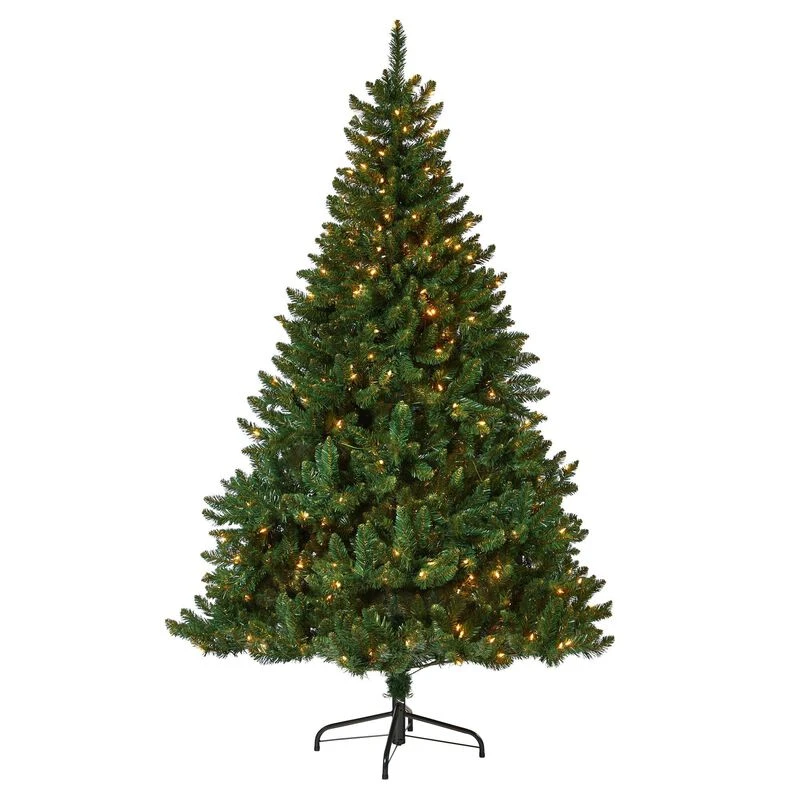 Nearly Natural 7-ft Northern Rocky Spruce Artificial Christmas Tree With 400 Clear Lights And 1330 Bendable Branches 1 Nearly Natural 7-ft Northern Rocky Spruce Artificial Christmas Tree With 400 Clear Lights And 1330 Bendable Branches