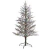 Nearly Natural 5-ft Frosted Berry Twig Artificial Christmas Tree With 200 Multicolored Gum Ball LED Lights And 386 Bendable Branches