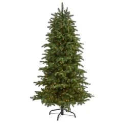 Nearly Natural 6-ft South Carolina Fir Artificial Christmas Tree With 450 Clear Lights And 1598 Bendable Branches