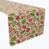 Fabric Textile Products, Inc. Table Runner, 100% Cotton, Christmas Cookies Green