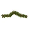 HomPlanti 6' Christmas Pine Artificial Garland With 50 Warm White LED Lights And Berries