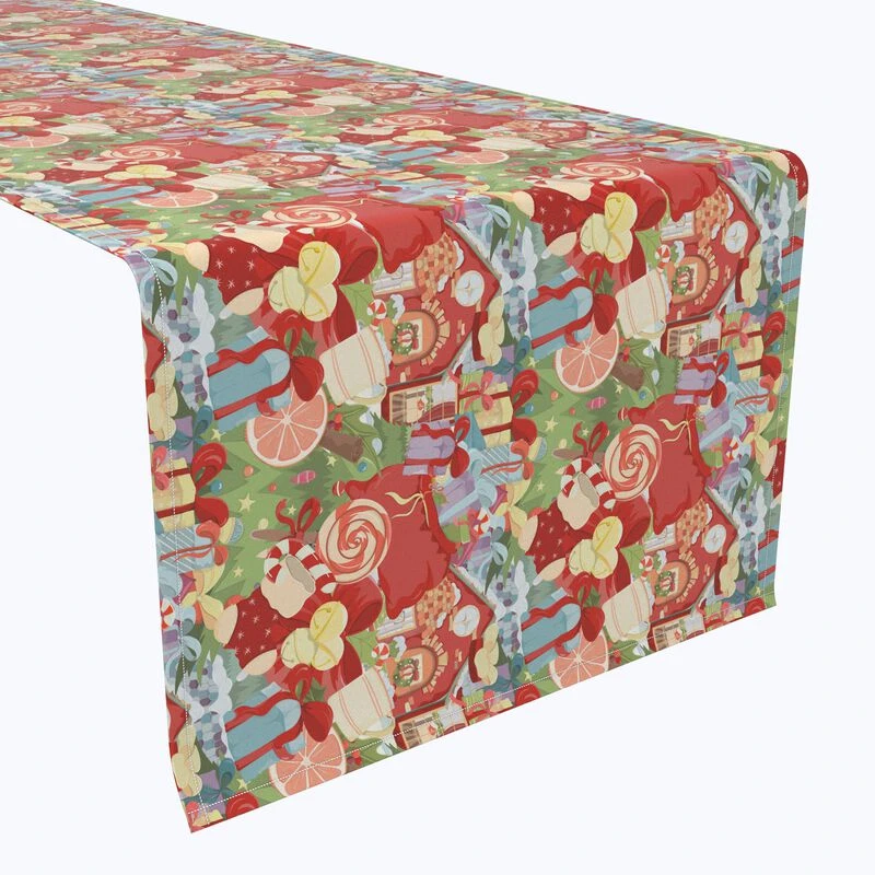 Fabric Textile Products, Inc. Table Runner, 100% Polyester, Merry Christmas Wonderland Red 1 Fabric Textile Products, Inc. Table Runner, 100% Polyester, Merry Christmas Wonderland Red