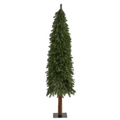 Nearly Natural 6-ft Grand Alpine Artificial Christmas Tree With 601 Bendable Branches On Natural Trunk Green