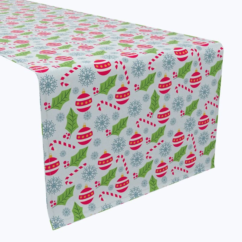 Fabric Textile Products, Inc. Table Runner, 100% Cotton, Time For Christmas Red 1 Fabric Textile Products, Inc. Table Runner, 100% Cotton, Time For Christmas Red