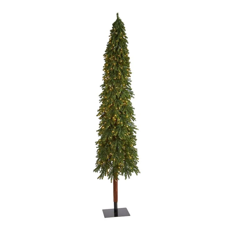 Nearly Natural 5-ft Grand Alpine Artificial Christmas Tree With 200 Clear Lights And 469 Bendable Branches On Natural Trunk Green 1 Nearly Natural 5-ft Grand Alpine Artificial Christmas Tree With 200 Clear Lights And 469 Bendable Branches On Natural Trunk Green