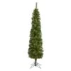 Nearly Natural 6-ft Green Pencil Artificial Christmas Tree With 150 Clear (Multifunction) LED Lights And 264 Bendable Branches Green