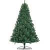 Artificial Christmas Tree Full Natural Spruce PVC Fir Tree 7.5ft Foldable Metal Stand Unlit Green Green
