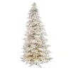 Nearly Natural 9-ft Flocked Grand Northern Rocky Fir Artificial Christmas Tree With 8208 Warm Cluster (Multifunction) LED Lights And 1818 Bendable Branches