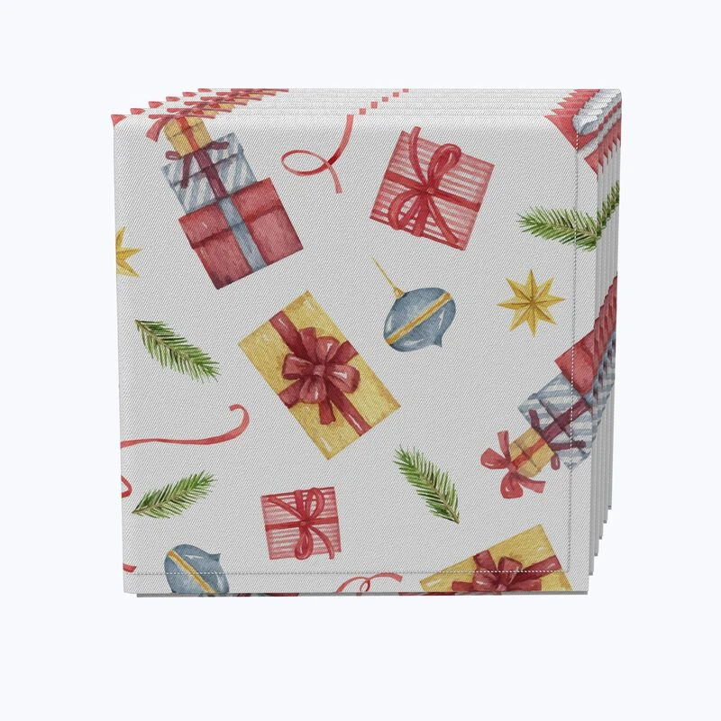 Fabric Textile Products, Inc. Napkin Set Of 4, 100% Cotton, Christmas Gifts Illustration 1 Fabric Textile Products, Inc. Napkin Set Of 4, 100% Cotton, Christmas Gifts Illustration