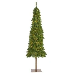 Nearly Natural 6-ft Alpine Artificial Christmas Tree With 200 Lights And 580 Bendable Branches Green