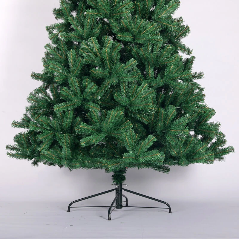 Artificial Christmas Tree Full Natural Spruce PVC Fir Tree 7.5ft Foldable Metal Stand Unlit Green Green 3 Artificial Christmas Tree Full Natural Spruce PVC Fir Tree 7.5ft Foldable Metal Stand Unlit Green Green - Image 3