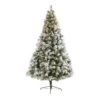 Nearly Natural 8-ft Flocked Oregon Pine Artificial Christmas Tree With 500 Clear Lights And 1172 Bendable Branches
