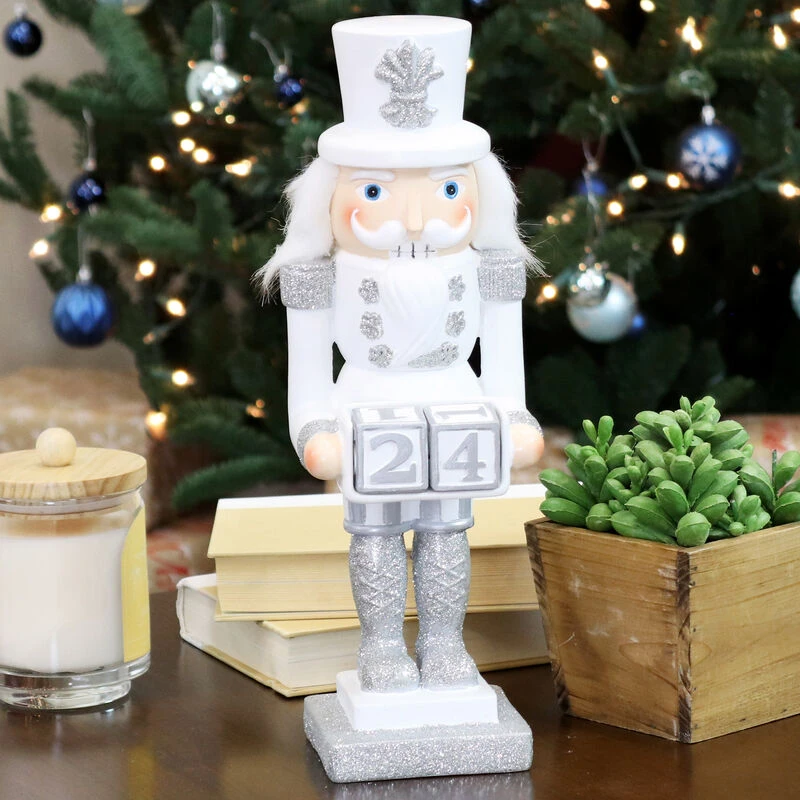 Sunnydaze Decor Sunnydaze Tabletop Christmas Countdown Indoor Nutcracker Statue - 13.75 In 2 Sunnydaze Decor Sunnydaze Tabletop Christmas Countdown Indoor Nutcracker Statue - 13.75 In - Image 2