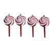 Nearly Natural 7-in Candy Cane Lollipop Holiday Deluxe Christmas Shatterproof Ornament Set Of 4
