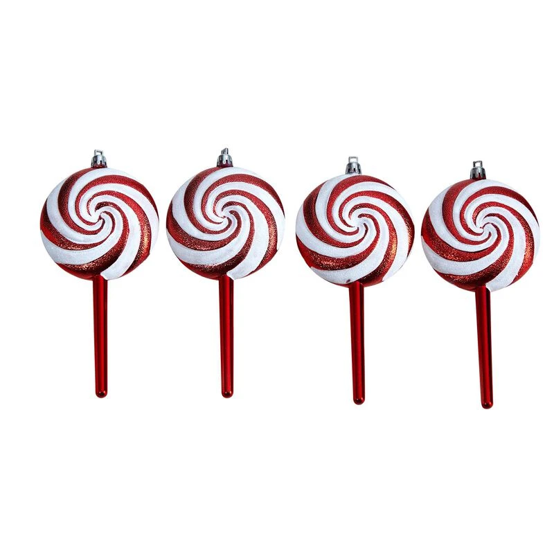 Nearly Natural 7-in Candy Cane Lollipop Holiday Deluxe Christmas Shatterproof Ornament Set Of 4 1 Nearly Natural 7-in Candy Cane Lollipop Holiday Deluxe Christmas Shatterproof Ornament Set Of 4