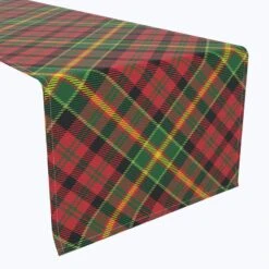 Fabric Textile Products, Inc. Table Runner, 100% Polyester, Christmas Plaid Red
