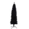 7.5FT Slim Artificial Christmas Tree Includes Foldable Metal Stand Black