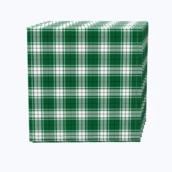 Fabric Textile Products, Inc. Napkin Set, 100% Polyester, Set Of 4, Christmas Green Plaid