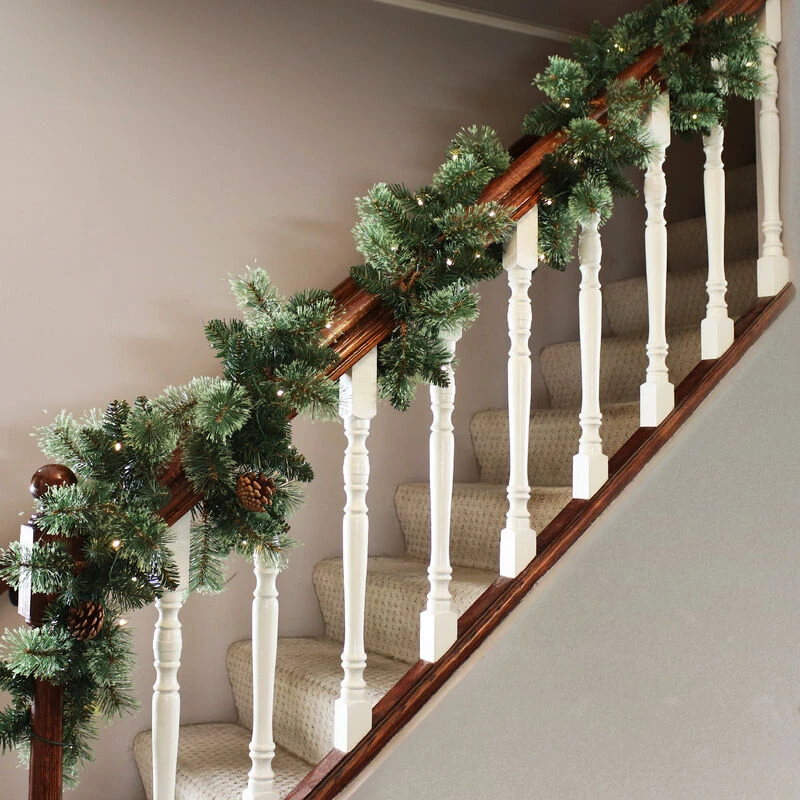 Sunnydaze Decor Sunnydaze 9ft Pre-Lit Artificial Christmas Garland With Pinecones 2 Sunnydaze Decor Sunnydaze 9ft Pre-Lit Artificial Christmas Garland With Pinecones - Image 2