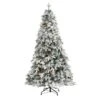 Nearly Natural 5-ft Flocked Vermont Mixed Pine Artificial Christmas Tree With 150 Clear LED Lights